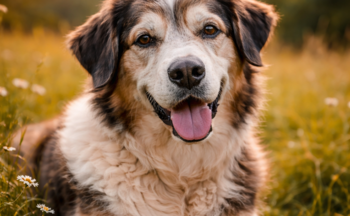 Alter Hund in Physiobehandlung